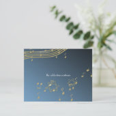 音楽バー(ユダヤ教の)バル・ミツバー披露宴カード エンクロージャーカード (スタンド正面)