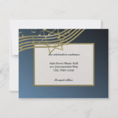 音楽バー(ユダヤ教の)バル・ミツバー/披露宴カード 招待状 (裏面)