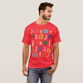 音楽パズルのピースな友達 Tシャツ (正面フル)