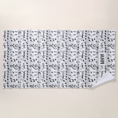 音楽パターカスタムンビーチタオル ビーチタオル (正面)