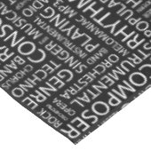 音楽パターン単語の雲 テーブルクロス (アングル)