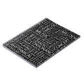 音楽パターン単語の雲 ノートブック (左側)