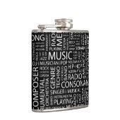 音楽パターン単語の雲 フラスク (右)