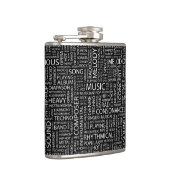 音楽パターン単語の雲 フラスク (右)