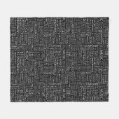 音楽パターン単語の雲 フリースブランケット (正面(横))