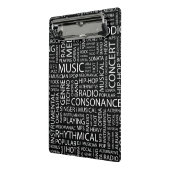 音楽パターン単語の雲 ミニクリップボード (アングル2)