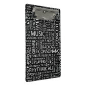 音楽パターン単語の雲 ミニクリップボード (アングル)
