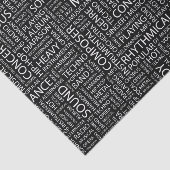 音楽パターン単語の雲 薄葉紙 (詳細)