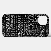 音楽パターン単語の雲 Case-Mate iPhoneケース (裏面 (横))