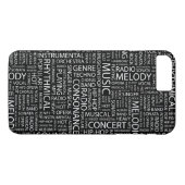 音楽パターン単語の雲 Case-Mate iPhoneケース (裏面(横))