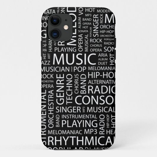 音楽パターン単語の雲 Case-Mate iPhoneケース (裏面)