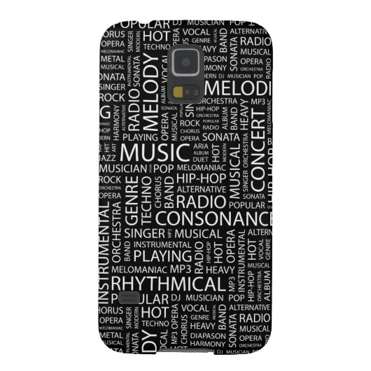 音楽パターン単語の雲 Case-Mate SAMSUNG GALAXYケース (裏面)