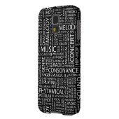 音楽パターン単語の雲 Case-Mate SAMSUNG GALAXYケース (裏面左)