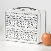 音楽パターン名前をカスタムするのお弁当箱 メタルランチボックス (インサイチュ)