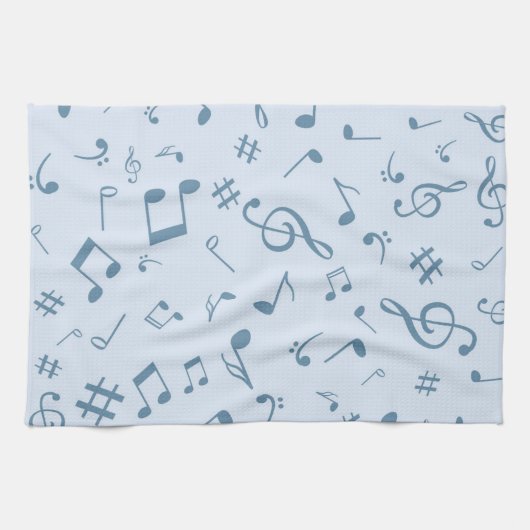 音楽パターン キッチンタオル (横)