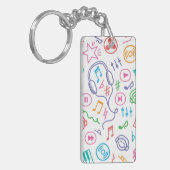 音楽パターン キーホルダー (正面左)