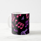 音楽パターン コーヒーマグカップ (正面左)