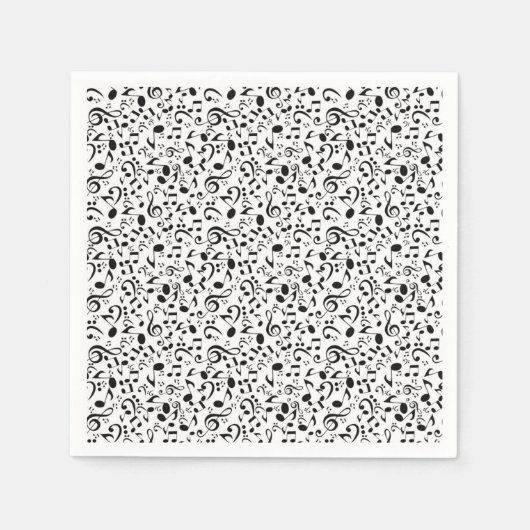 音楽パターン スタンダードカクテルナプキン (正面)