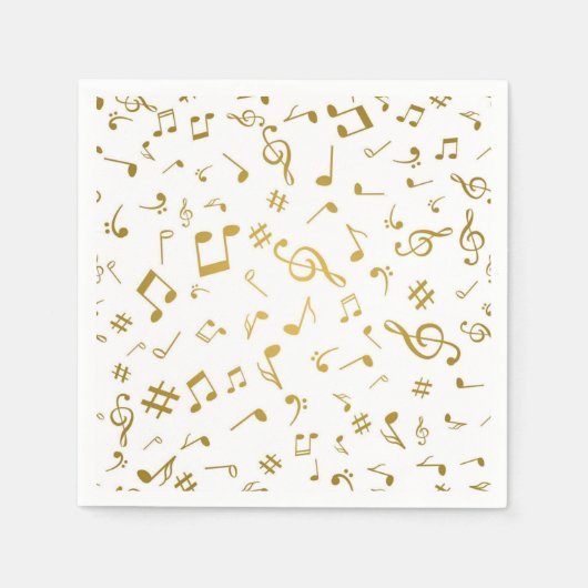 音楽パターン スタンダードカクテルナプキン (正面)