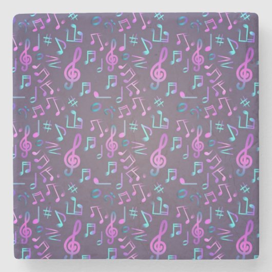 音楽パターン ストーンコースター (正面)