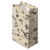 音楽パターン スモールペーパーバッグ (正面アングル)