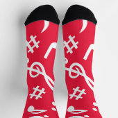 音楽パターン ソックス (上部)