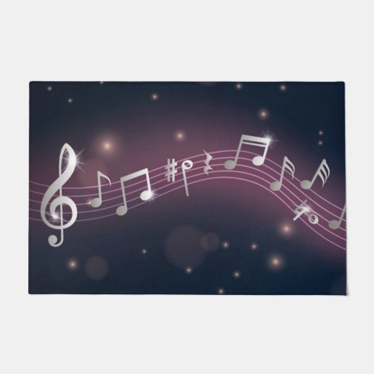 音楽パターン ドアマット (正面)