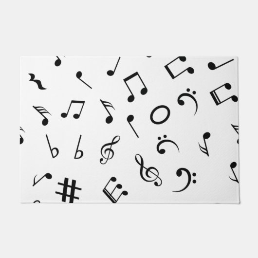 音楽パターン ドアマット (正面)