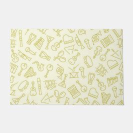 音楽パターン ドアマット