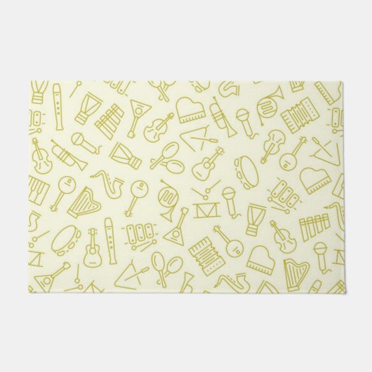 音楽パターン ドアマット (正面)