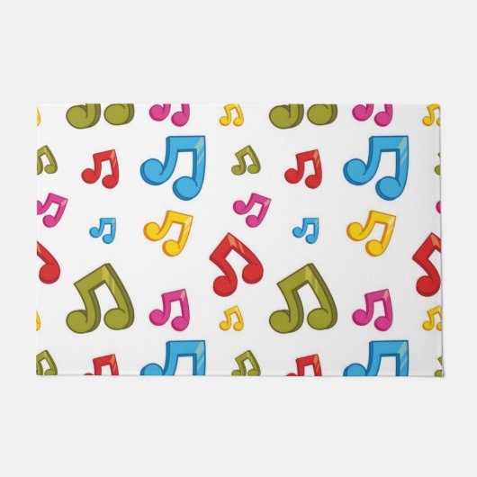 音楽パターン ドアマット (正面)