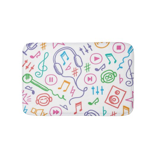 音楽パターン バスマット (正面)