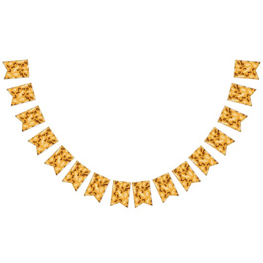 音楽パターン バンティングフラッグ (全)