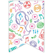 音楽パターン バンティングフラッグ (第2の旗)