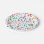 音楽パターン ペーパープレート (アングル)