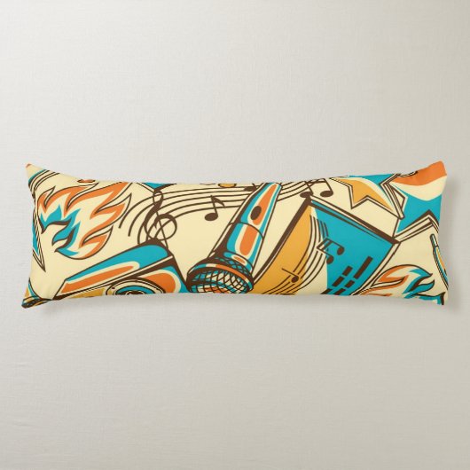 音楽パターン ボディピロー (正面)