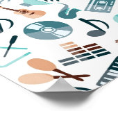 音楽パターン ポスター (角)