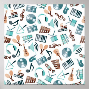 音楽パターン ポスター