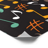 音楽パターン ポスター (角)