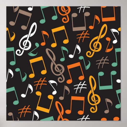 音楽パターン ポスター (正面)