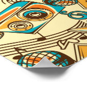 音楽パターン ポスター (角)