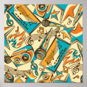 音楽パターン ポスター (正面)