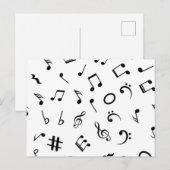 音楽パターン ポストカード (正面/裏面)