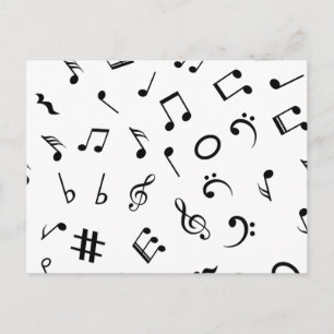 音楽パターン ポストカード