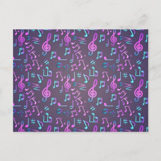 音楽パターン ポストカード (正面)