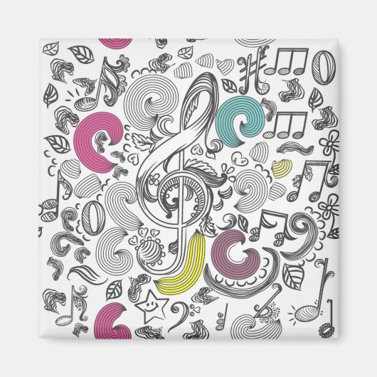音楽パターン マグネット (正面)