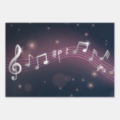 音楽パターン ラッピングペーパーシート (正面3)