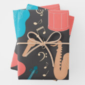 音楽パターン ラッピングペーパーシート (インサイチュ)