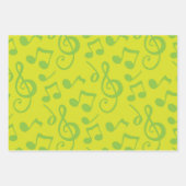音楽パターン ラッピングペーパーシート (正面3)