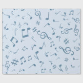 音楽パターン ラッピングペーパー (フラット)